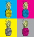 Vector pineapple pop art Ã¢â¬â stock illustration Ã¢â¬â stock illustration file